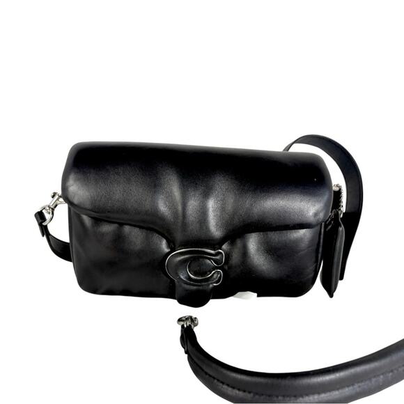 Coach Black Pillow Tabby 26 Medium Leather Shoulder Bag with 2 Straps - Picture 4 of 9